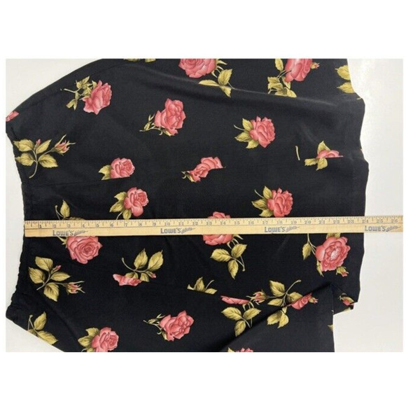 Womens Handmade Shirt and Skirt Size Unknown Black Floral Short Sleeve Button Up - Picture 13 of 14